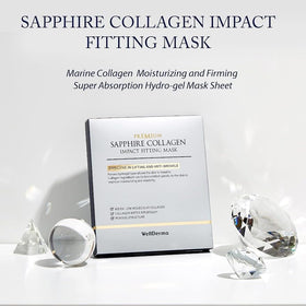 WELLDERMA Sapphire Collagen Impact Hydrogel Mask opened packaging
