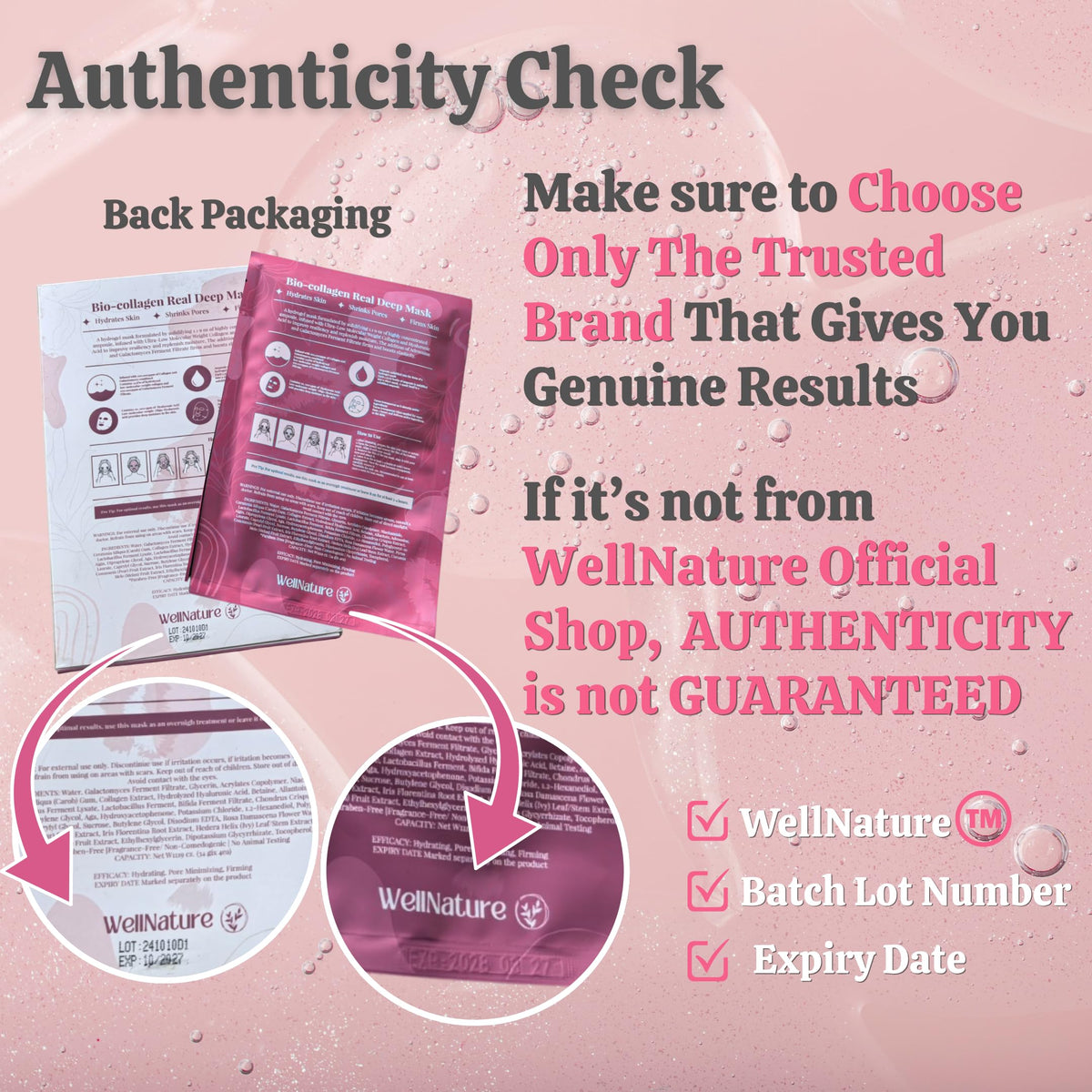 Wellnature Overnight Real Deep Mask hydrogel texture close-up