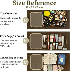 WELPIRT clear pouches in a travel bag for organisation