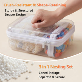 WELPIRT clear toiletry cases with grab-and-go handle