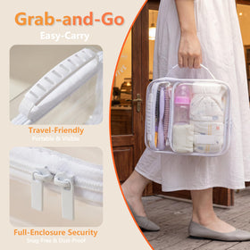 WELPIRT clear toiletry cases with toiletries inside