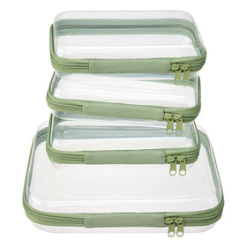 WELPIRT Clear Zipper Pouches Set with medium and small cases