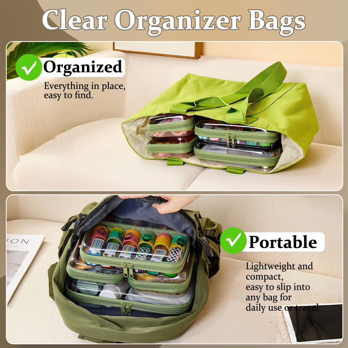 WELPIRT hard shell zipper case stacked for storage