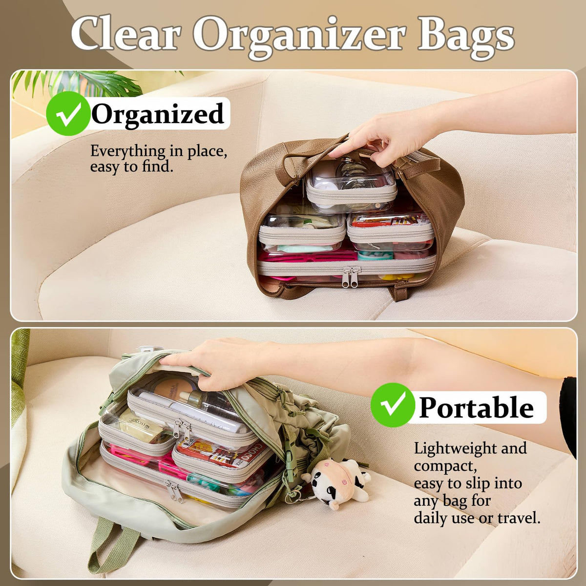 WELPIRT medium hard shell zipper case open showing storage space