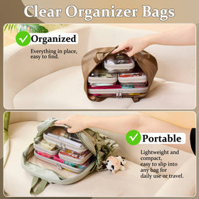 WELPIRT medium hard shell zipper case open showing storage space