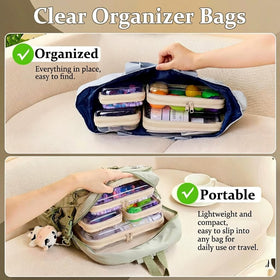 WELPIRT medium zipper case open showing interior space