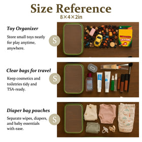WELPIRT medium zipper case with toiletries inside