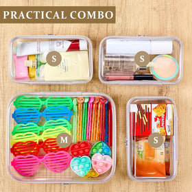WELPIRT small clear zipper pouch filled with toiletries