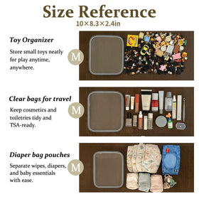 WELPIRT zipper pouches stacked neatly for storage