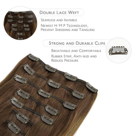 Wennalife 14 Inch Clip In Hair Extensions displayed with packaging