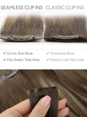 Wennalife 22 Inch Clip in Hair Extensions displayed on a mannequin