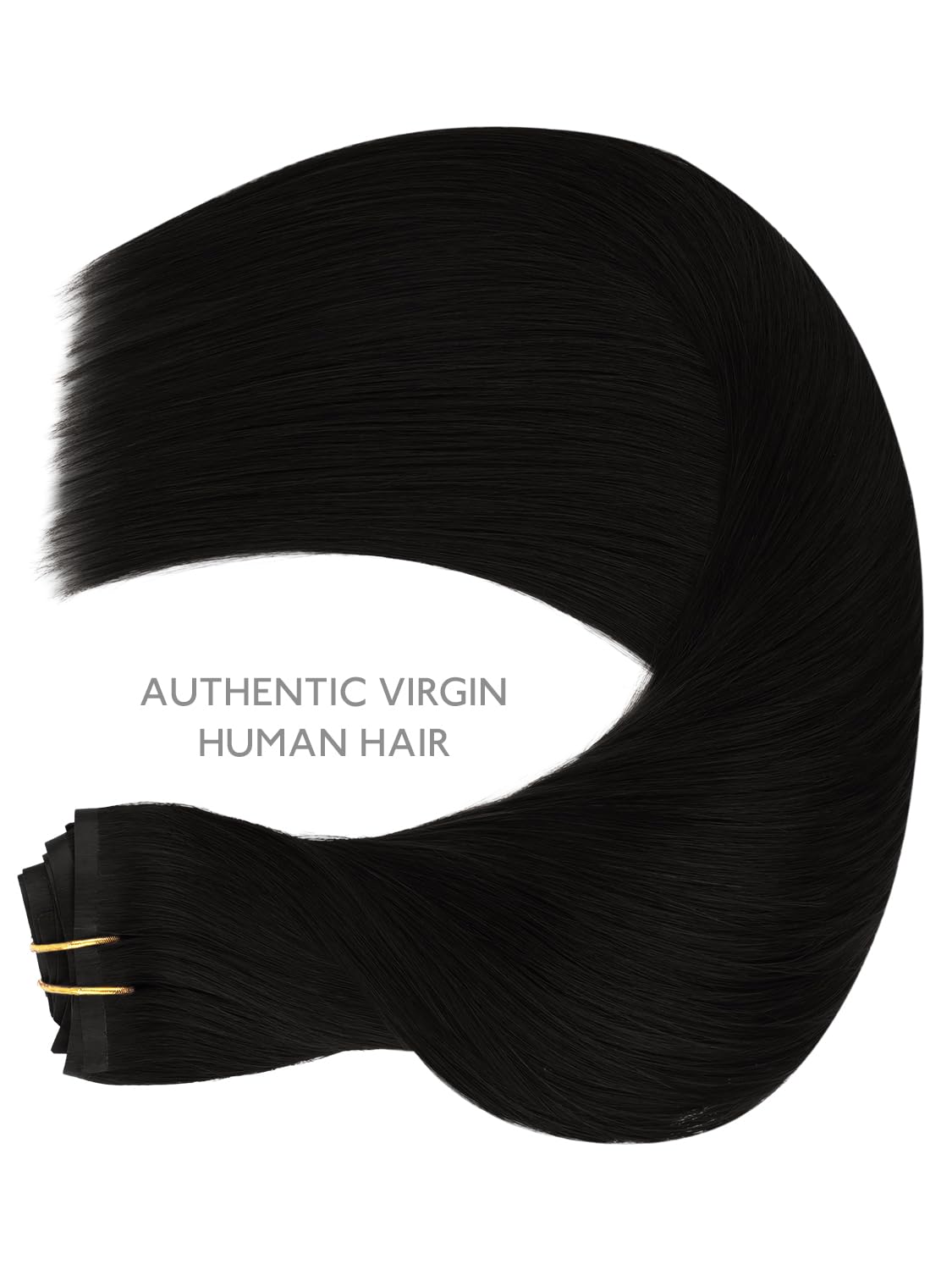Wennalife Clip In Hair Extensions 12 Inch Jet Black with styling tools