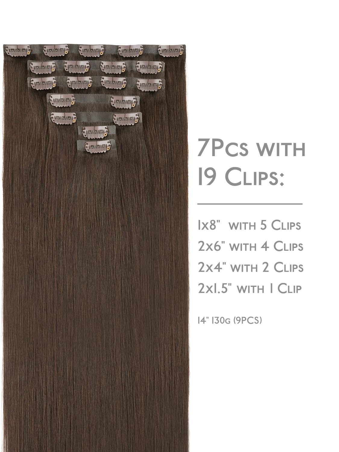 Wennalife Clip In Hair Extensions 12 Inch packaging