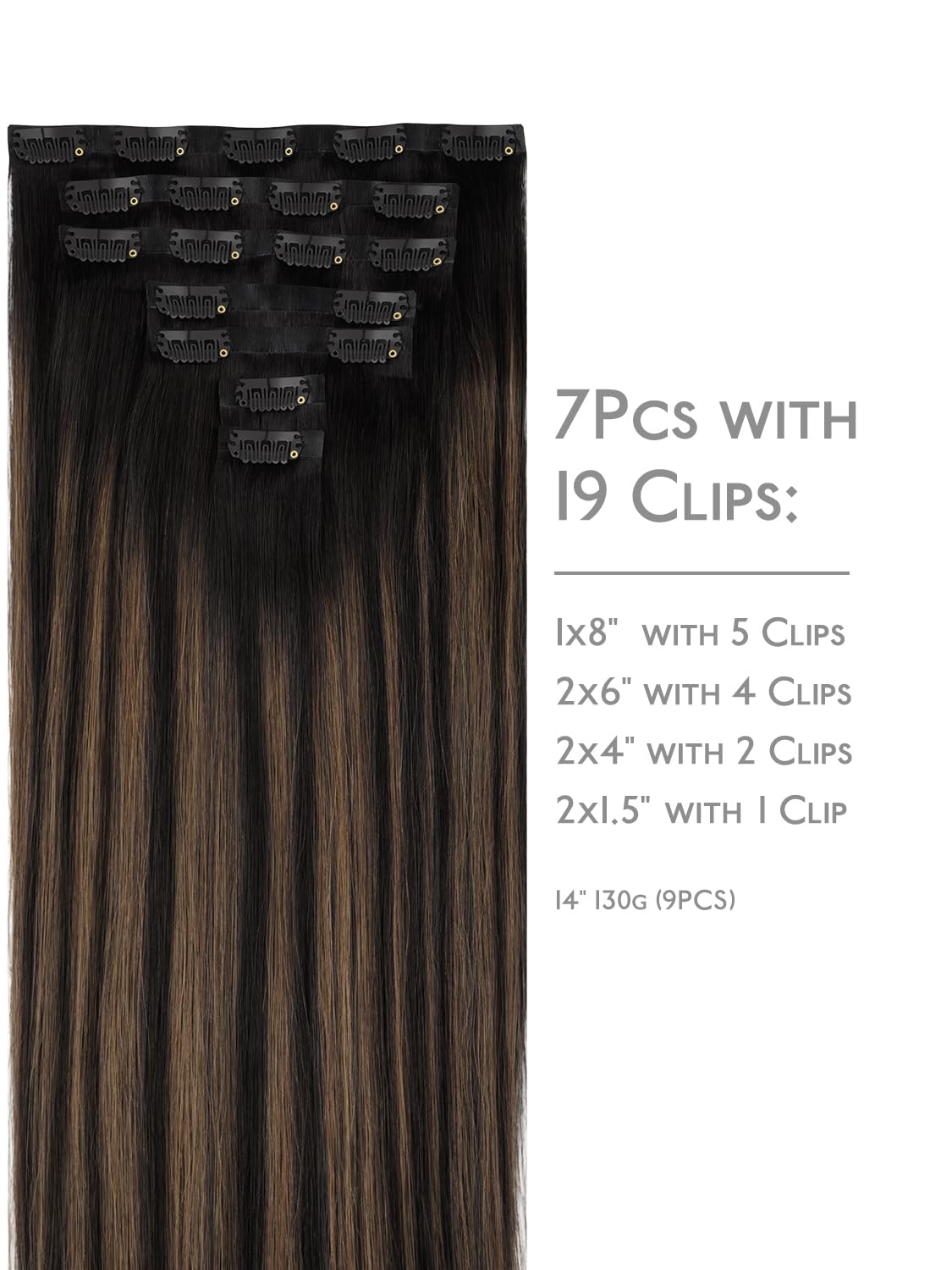 Wennalife Clip In Hair Extensions 130g packaging