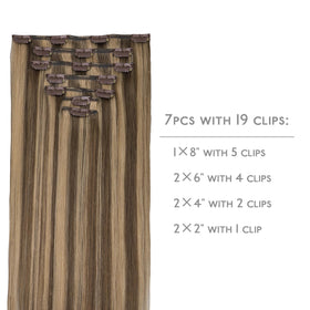 Wennalife Clip In Hair Extensions 14 Inch Balayage packaging