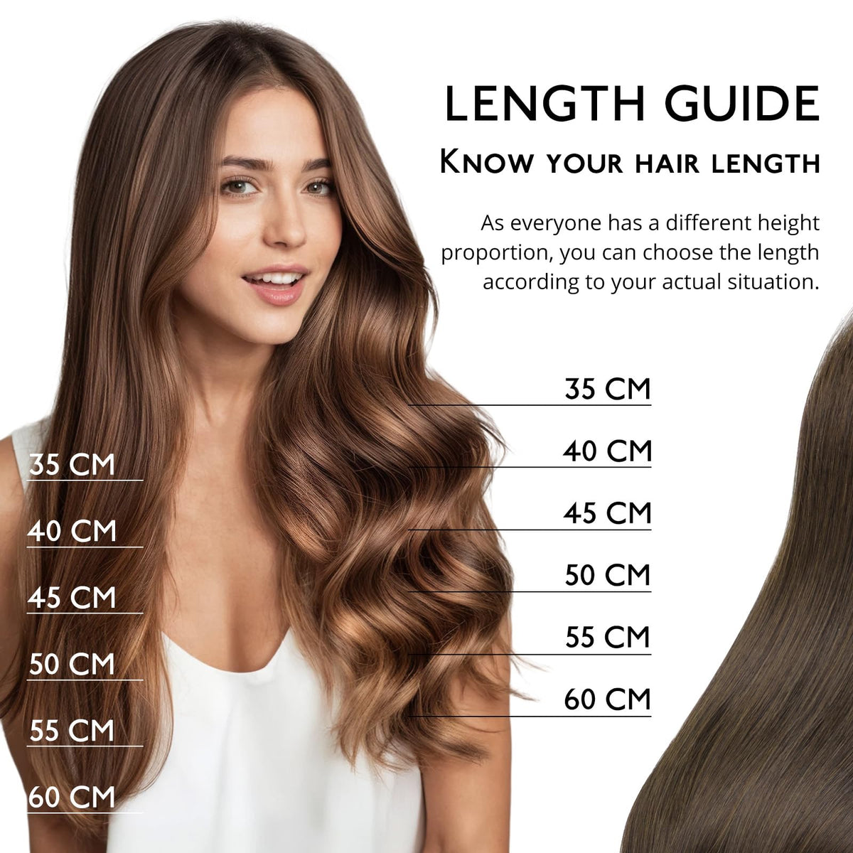 Wennalife Clip In Hair Extensions 14 Inch Dark Brown in natural light