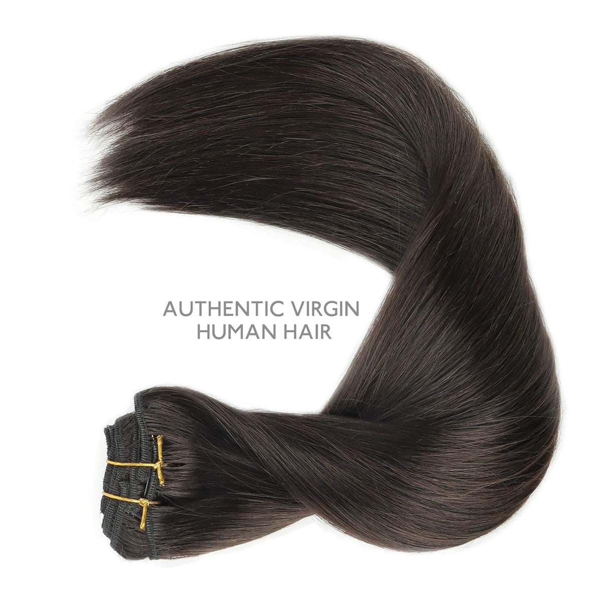 Wennalife Clip In Hair Extensions 14 Inch Dark Brown styled