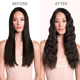 Wennalife Clip In Hair Extensions 14 Inch Dark Brown texture detail
