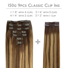 Wennalife Clip In Hair Extensions 150g 18 Inch packaging