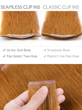 Wennalife Clip In Hair Extensions 16 Inch Auburn Ginger lifestyle scene