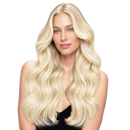 Wennalife Clip In Hair Extensions 16 Inch Balayage Blonde front view