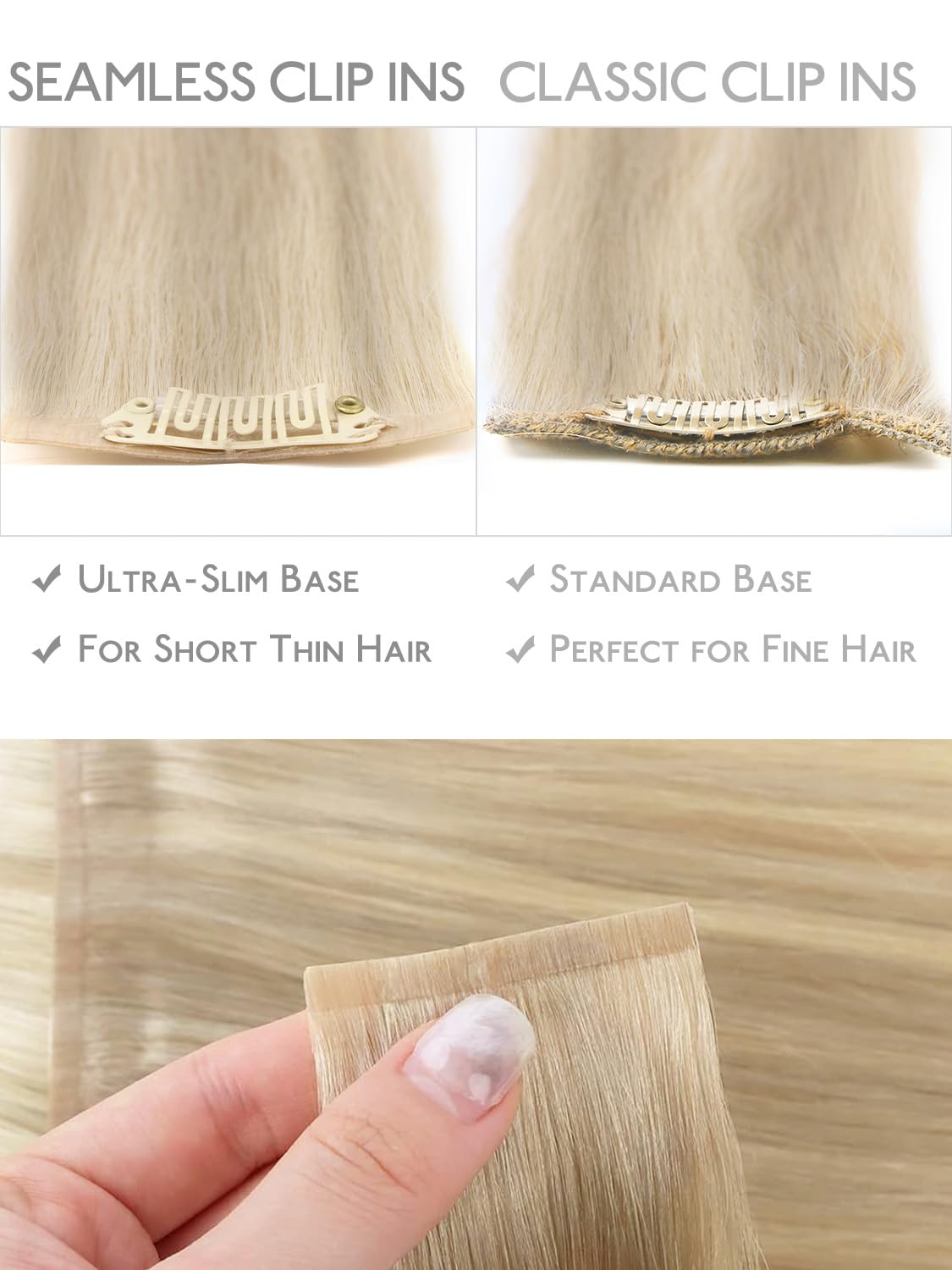 Wennalife Clip In Hair Extensions 16 Inch displayed on a model