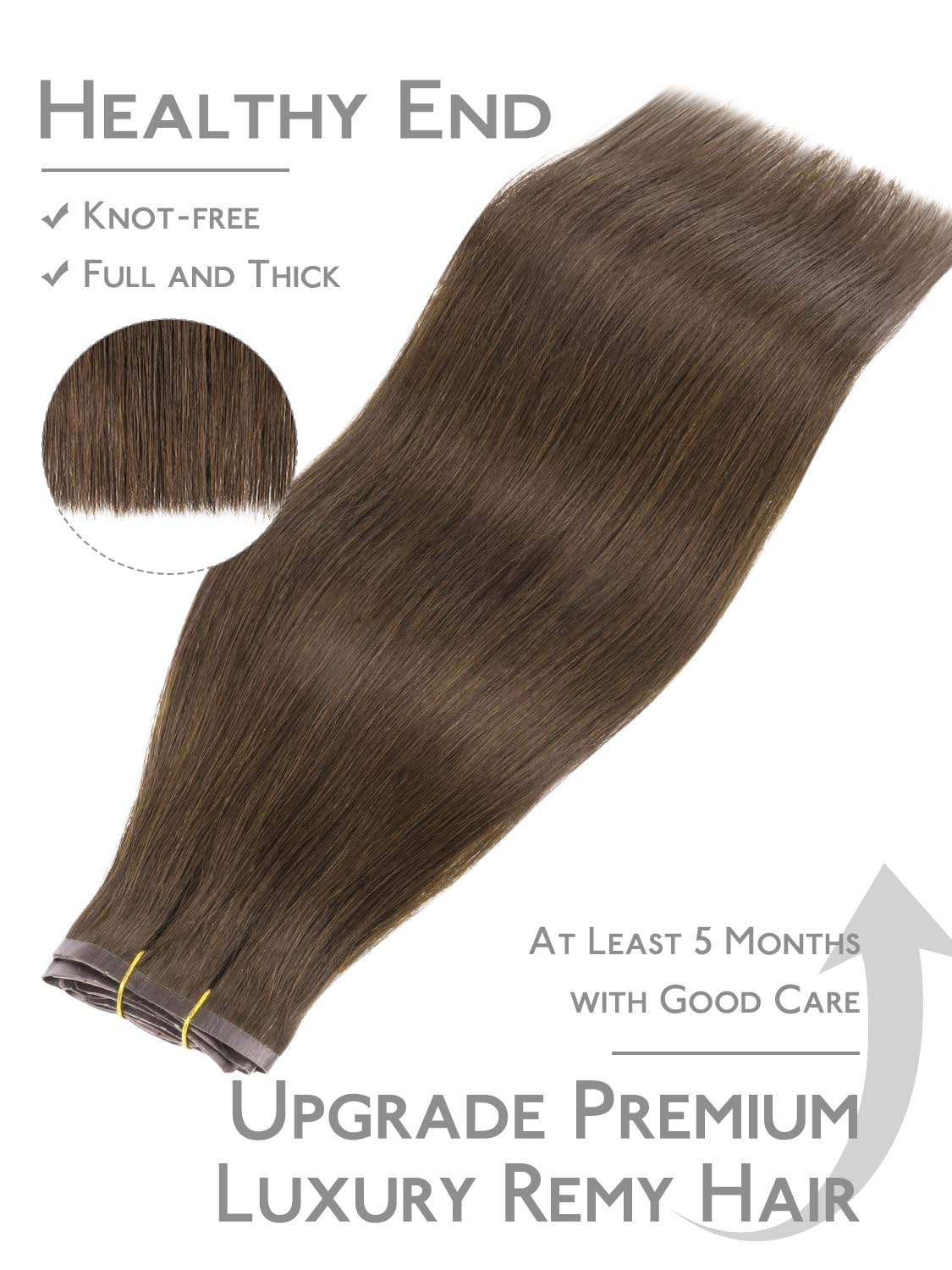 Wennalife Clip In Hair Extensions 18 Inch back view
