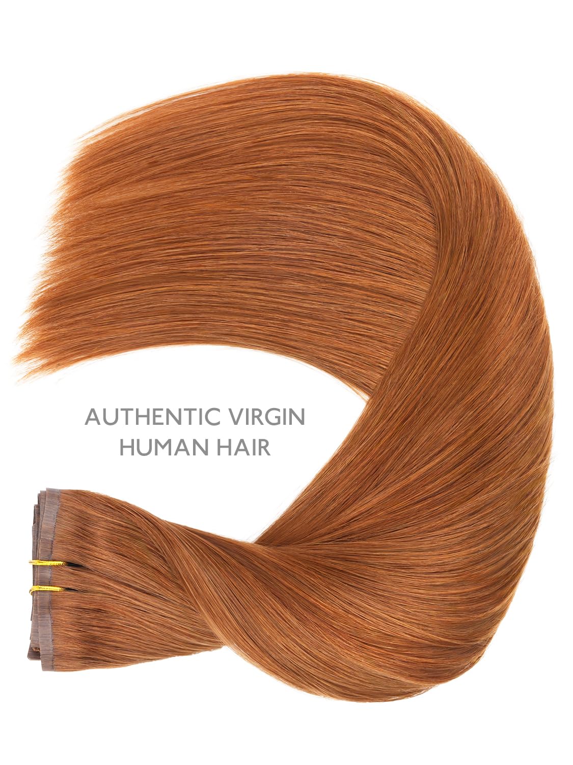 Wennalife Clip In Hair Extensions 18 Inch close-up of PU skin weft