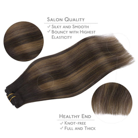 Wennalife Clip In Hair Extensions 18 Inch on model