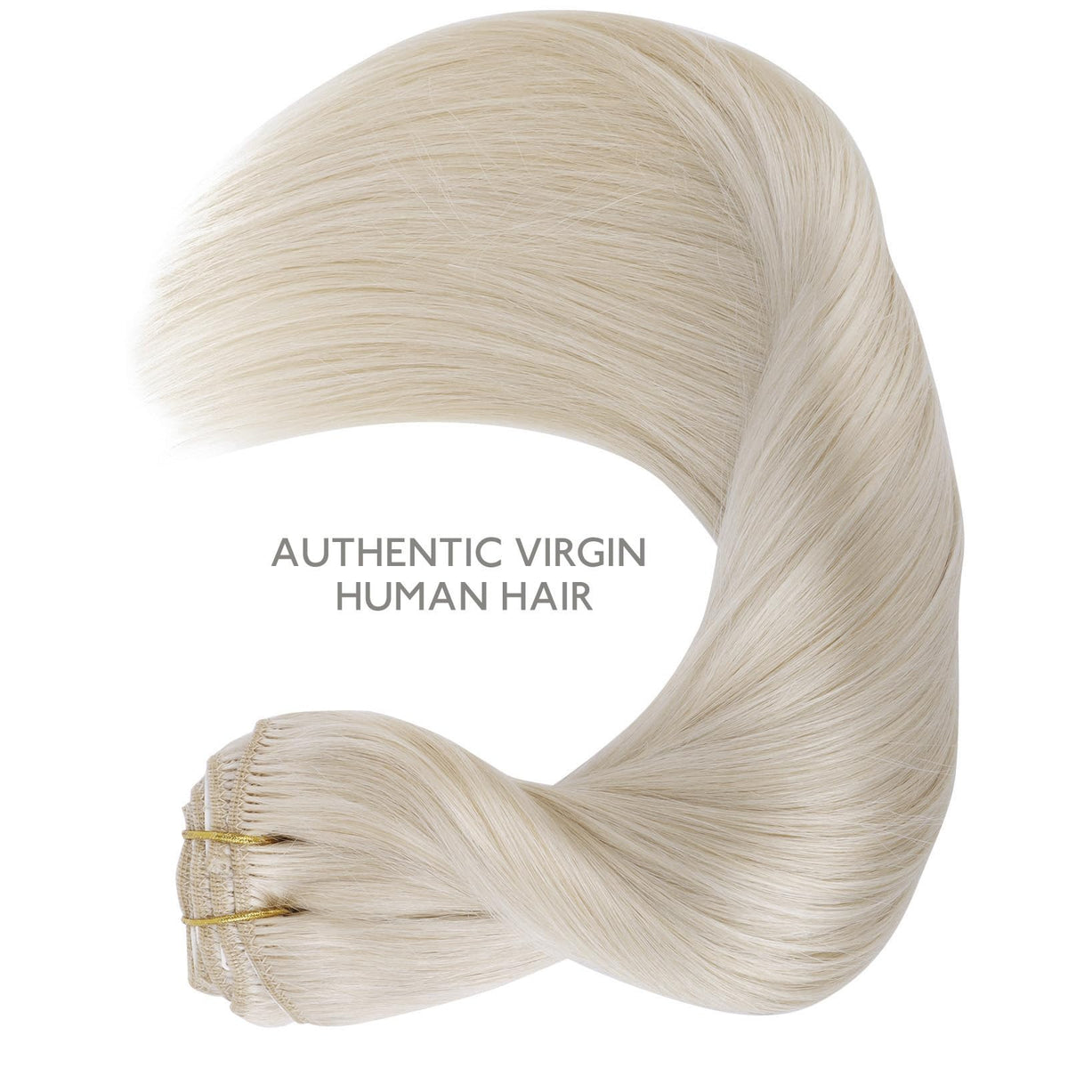 Wennalife Clip In Hair Extensions 18 Inch Platinum Blonde back view