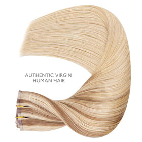 Wennalife Clip In Hair Extensions 20 Inch Ash Beige Blonde texture detail