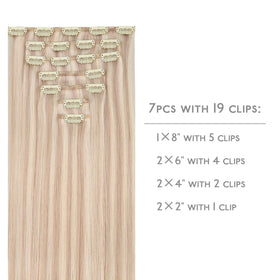 Wennalife Clip In Hair Extensions 20 Inch Balayage Blonde packaging