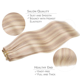 Wennalife Clip In Hair Extensions 20 Inch styled in hair