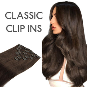 Wennalife Clip In Hair Extensions 22 Inch Chocolate Brown styling options
