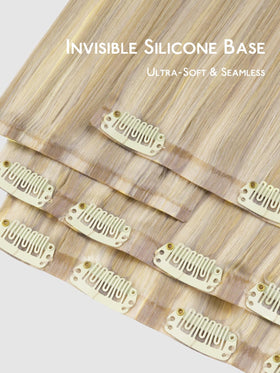 Wennalife Clip In Hair Extensions 22 Inch close-up of clips