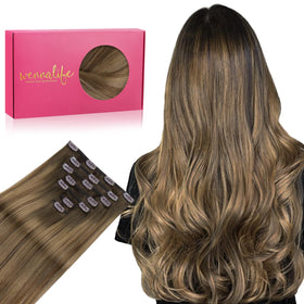 Wennalife Clip In Hair Extensions 22 Inch front view
