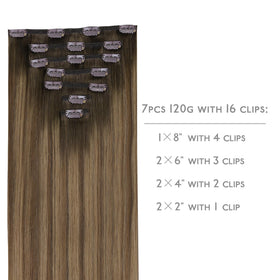 Wennalife Clip In Hair Extensions 22 Inch Light Ash Brown packaging