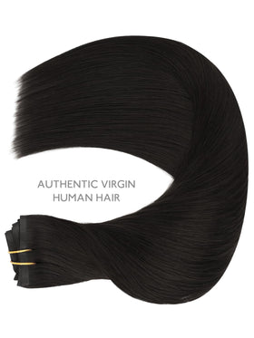 Wennalife Clip in Hair Extensions 22 Inch Natural Black with styling tools