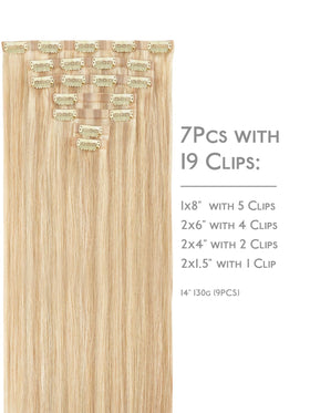 Wennalife Clip in Hair Extensions 22 Inch packaging