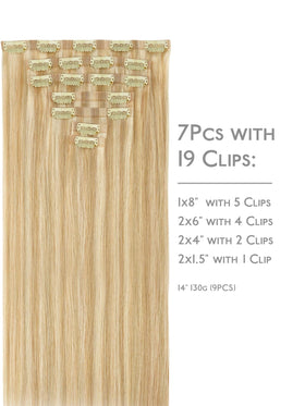 Wennalife Clip in Hair Extensions 22 Inch packaging