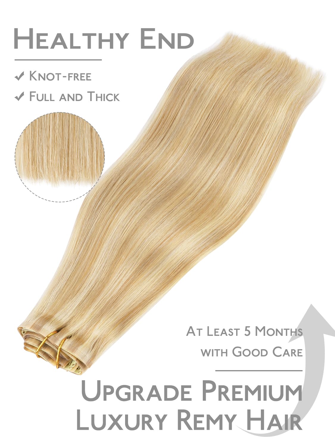 Wennalife Clip in Hair Extensions 22 Inch styled hair