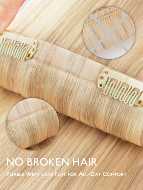 Wennalife Clip in Hair Extensions 22 Inch texture detail