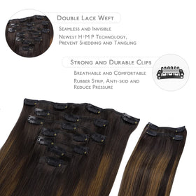 Wennalife Clip In Hair Extensions 24 Inch Dark Brown packaging