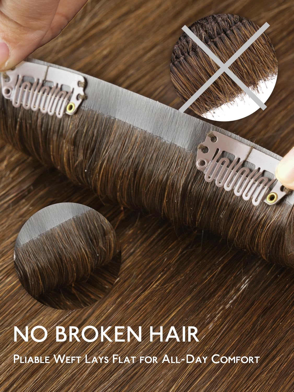 Wennalife Clip In Hair Extensions 24 Inch Light Auburn Brown styling options