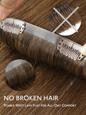 Wennalife Clip In Hair Extensions 24 Inch Light Auburn Brown styling options