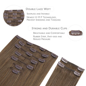 Wennalife Clip In Hair Extensions 24 Inch Light Brown packaging