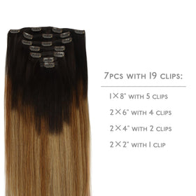 Wennalife Clip In Hair Extensions 7 pieces with clips