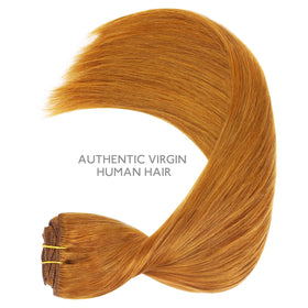 Wennalife Clip In Hair Extensions Auburn Ginger on display