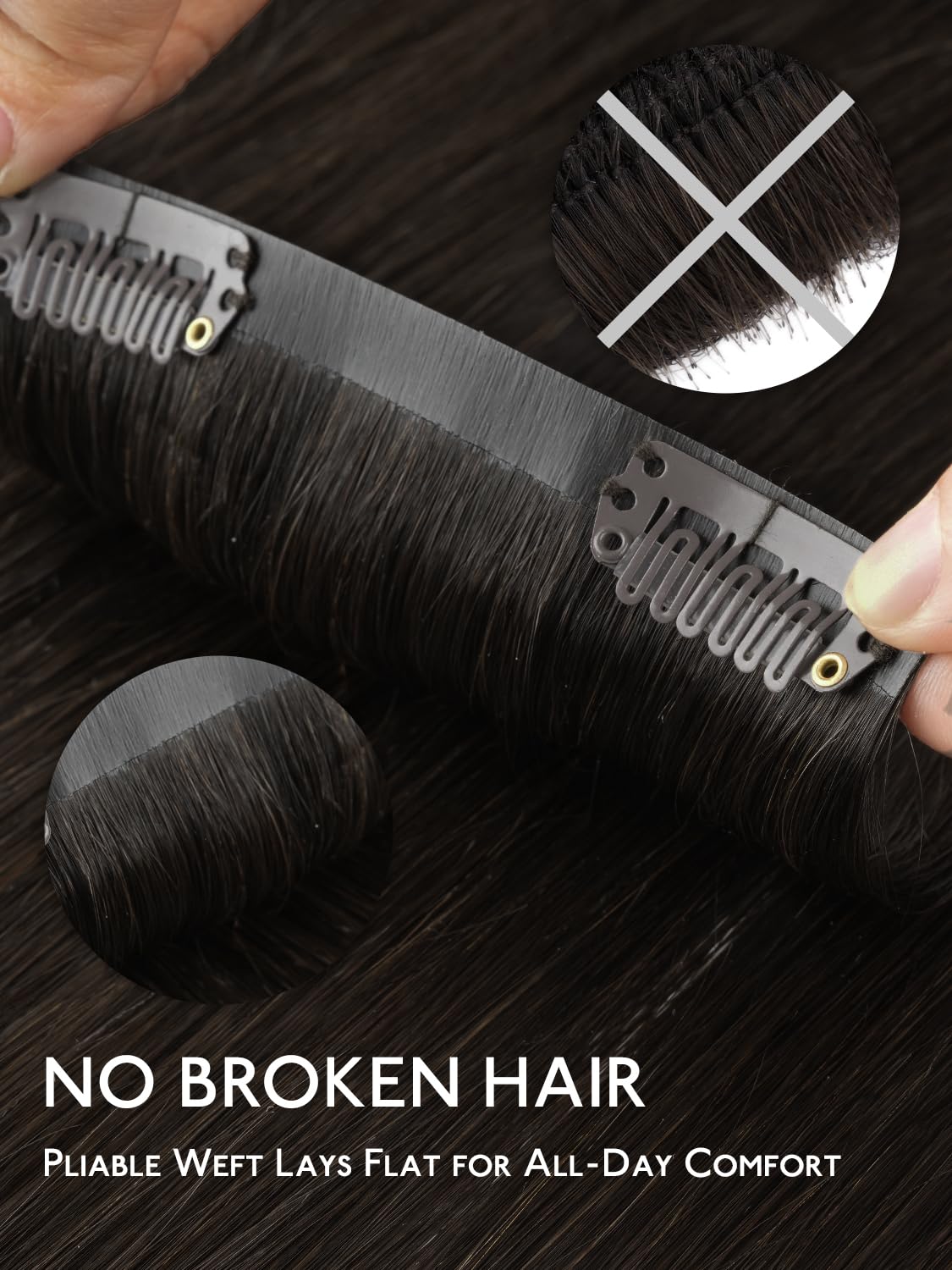 Wennalife Clip In Hair Extensions being applied