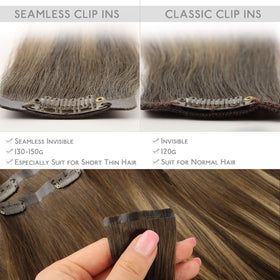 Wennalife Clip In Hair Extensions close-up of clips